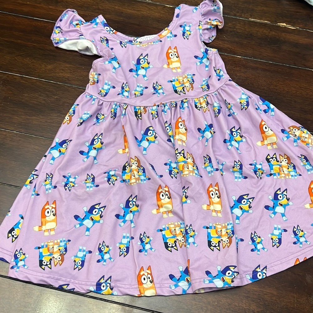 Purple BLUEY & BINGO dress